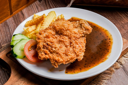 Quick and Easy Chicken Chop with Rich Brown Sauce
